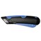 Cosco Easycut 6 in. Plastic Handle Cutter Knife with Self-Retracting Safety-Tipped Blade - Black/Blue
